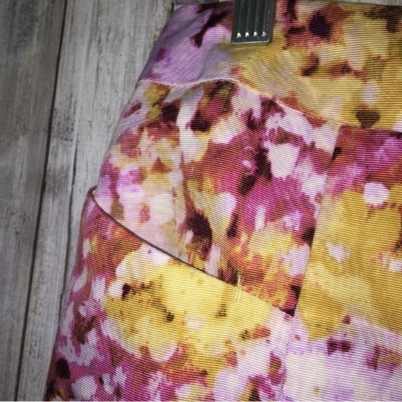 Loft Pink & Yellow Floral Pencil Skirt - Picture 4 of 6